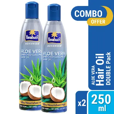 Picture of Parachute Hair Oil Advansed Aloe Vera Enriched Coconut 250ml Pack of 2 (250ml x 2)