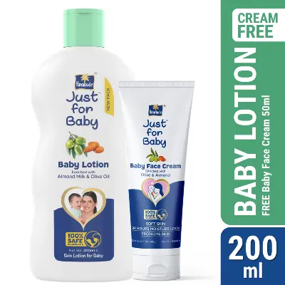 Picture of Parachute Just for Baby - Baby Lotion 200ml (Baby Face Cream 50g FREE)
