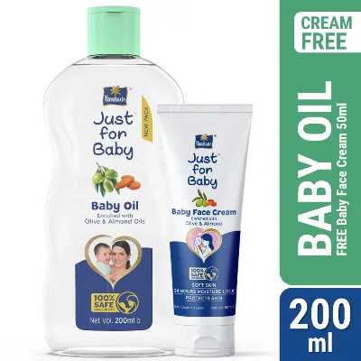 Picture of Parachute Just for Baby - Baby Oil 200ml (Baby Face Cream 50g FREE)