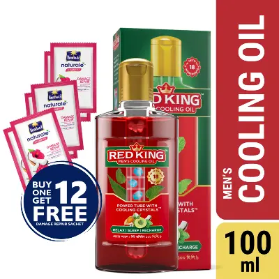 Picture of Red King Men's Cooling Oil 100ml (FREE 12 pcs Damage Repair Shampoo)