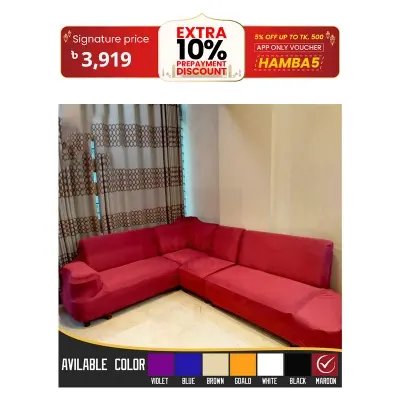 Picture of solid sofa cover for 2+2+1 and corner by srteech fabric