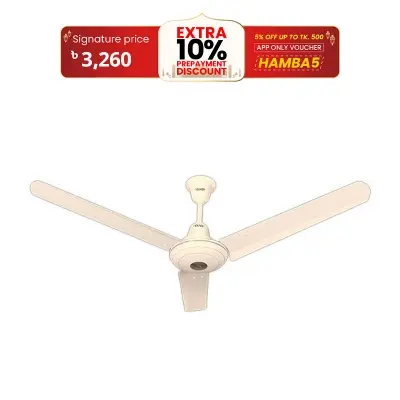Picture of Click Crown Ceiling Fan Ivory Gold 56" 