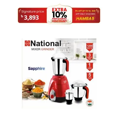Picture of Mixer Grinder SAPPHIRE 1200 WATTS National MADE IN INDIA