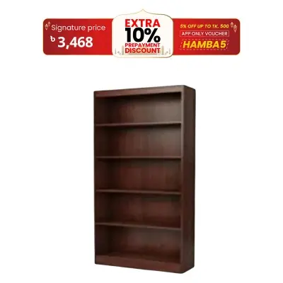 Picture of Open Book Cabinet . Size-L-24+W-12+H-60 inch. Brown