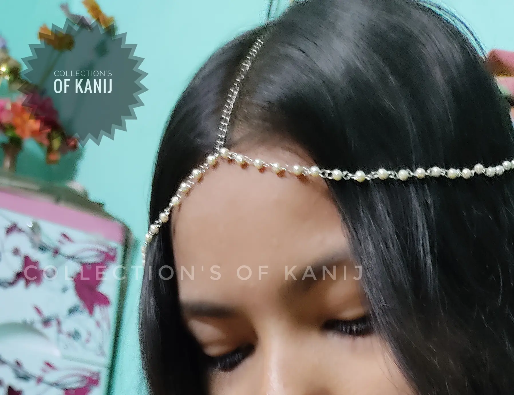 Picture of Silver Pearl Taira Tikli For Women