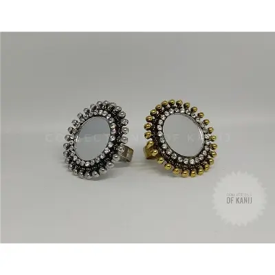 Picture of 1 Piece Round Mirror Finger Ring For Women And Girls