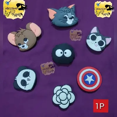 Picture of Cute Cartoons Silicon Pop Up Socket For Mobile Random