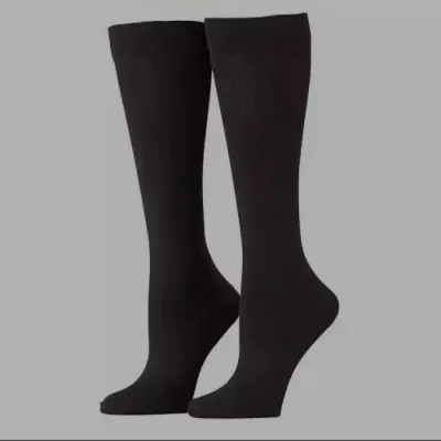 Picture of 1 Pair Long Black Colour Full Coverage Socks For Women