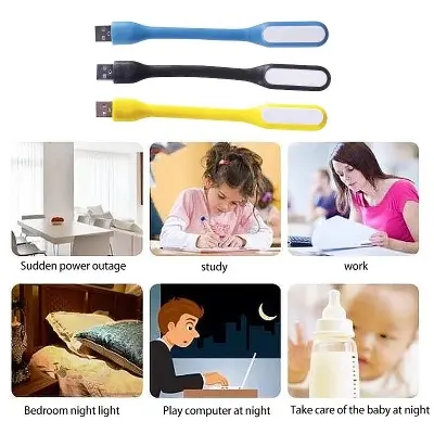 Picture of Mini Portable USB Book Light Reading Lamp 5V 1.2W Super Bright LED Lamp for Power Bank PC Laptop Notebook