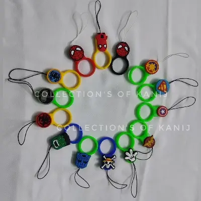 Picture of Spider Man And Others Cute Cartoons Silicon Round Shape Ring Strap For Mobile