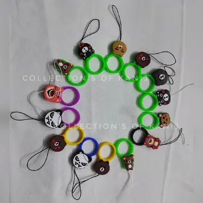 Picture of Panda And Bear Cute Cartoons Silicon Round Shape Ring Strap For Mobile