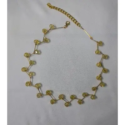 Picture of Exclusive Crystal Dropp 8Mm Size Pearl Choker Necklace For Women - Ear Ring
