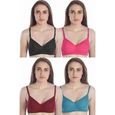 Picture of 4 Pieces Multicolour Randomly Selected Stretchable Bra - Bra - Bra For Girls