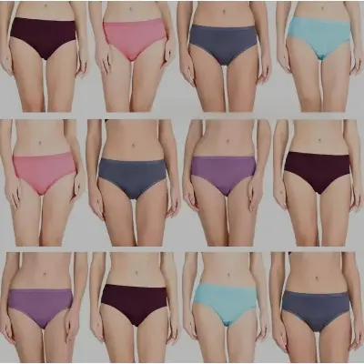 Picture of 12 Pieces Combo Of  Comfortable Multicolor Panties - Panty - Panty