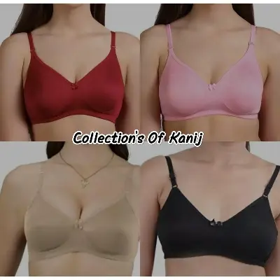Picture of Everyday Elegance Every Season - 4 Pieces Very Comfortable Stretchable Non Paded Bra For Womens - Bra - Best Quality Product