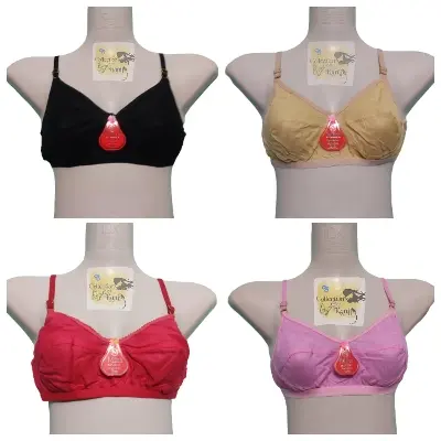 Picture of 4 Pieces Comfortable Cotton Bra Combo - Bra - Bra For Girls