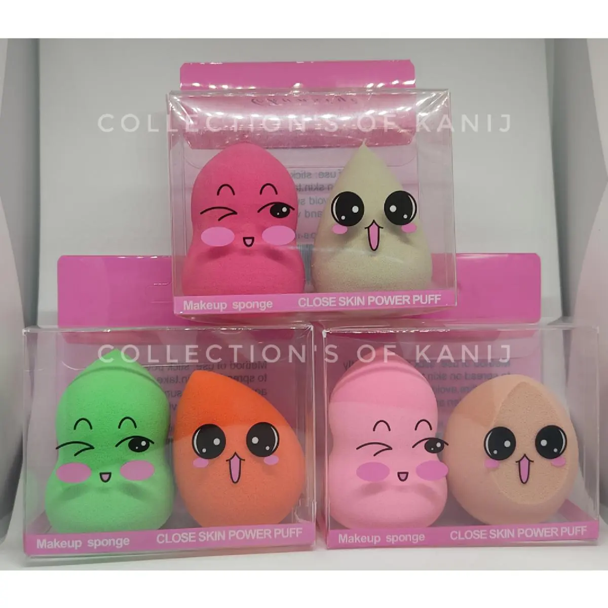 Picture of 2Pieces Different Shape Combo Set Of Foundation makeup sponges -Makeup puff- Beauty Blender for women