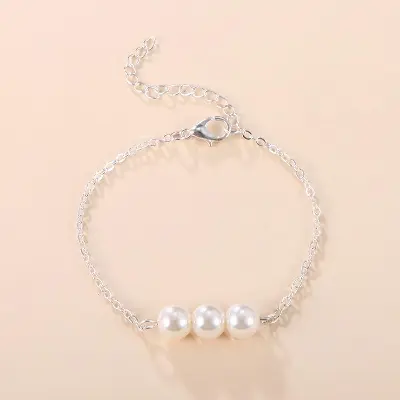 Picture of 3Pcs Simple Korean Pear/Chain Bracelet For Women and Girls