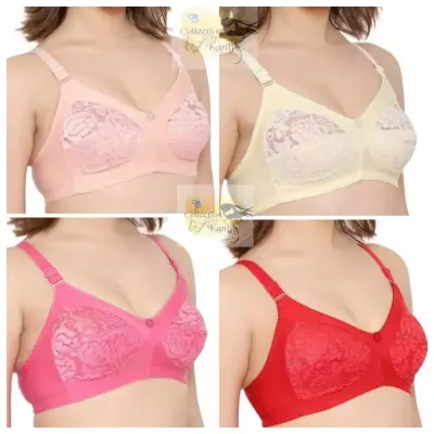 Picture of 4 Pieces of Standard Quality Full Half Net Bra for Women & Girls