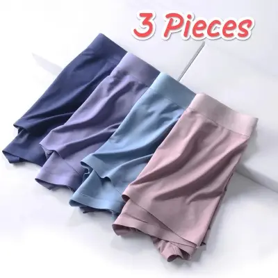Picture of 3 Pieces Random And Solid Colour Ice Silk Underwear