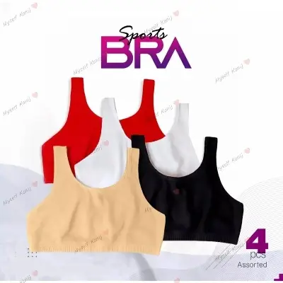 Picture of 4 Pieces Semis Bra Genji Set for Women and Girls