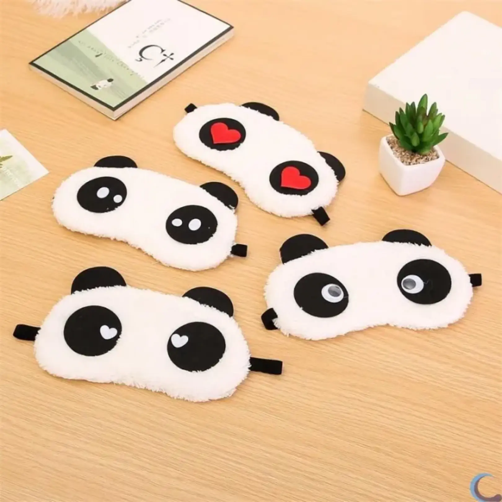 Picture of Korean version of cute panda shelter sleeping eye mask cartoon