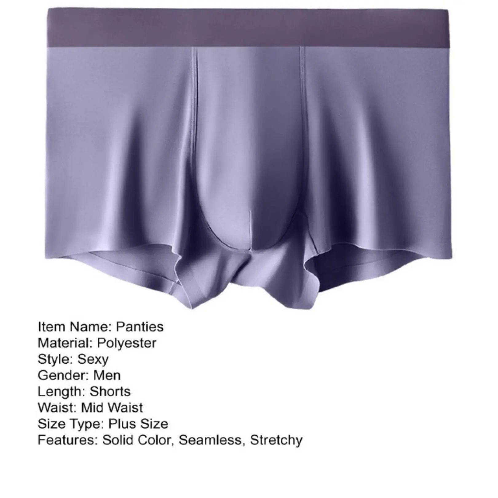 Picture of 2 Pieces Ice Silk Breif Shameless Boxers