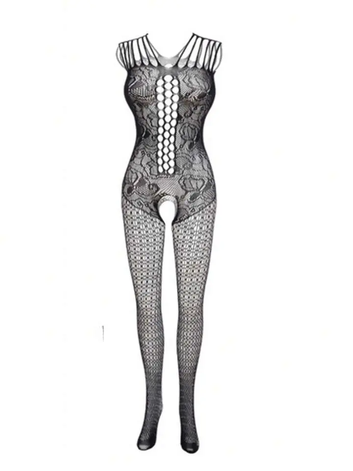 Picture of Net Large Size Tight Set Womens Transparent Open Body Dress