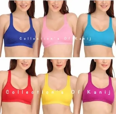 Picture of 6 Pieces Semis Bra Inner Set Combo Pack For Womens & Girls