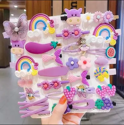 Picture of 14 Pcs Cute Hair Clip Set Bangs Hairpin