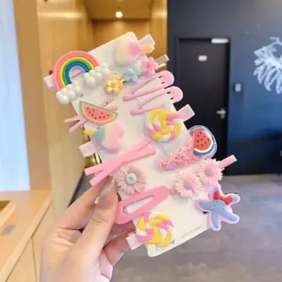 Picture of 14 Pcs Cute Hair Clip Set Bangs Hairpin