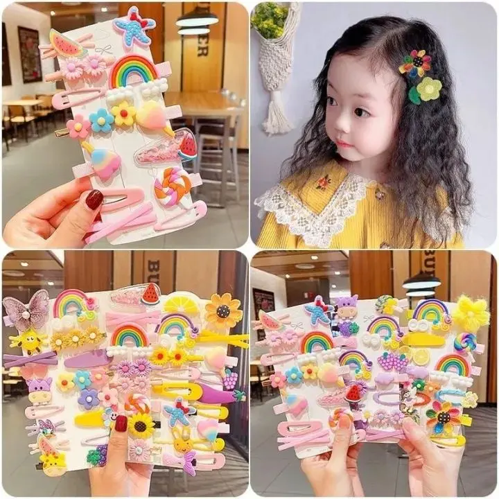 Picture of 14 Pcs Cute Hair Clip Set Bangs Hairpin