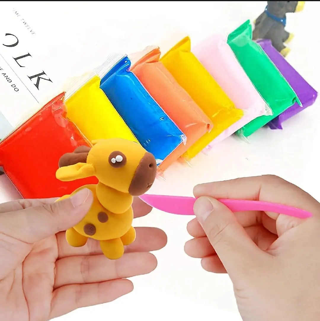 Picture of 12 Colour Super Dry Clay Set With 3 Tools