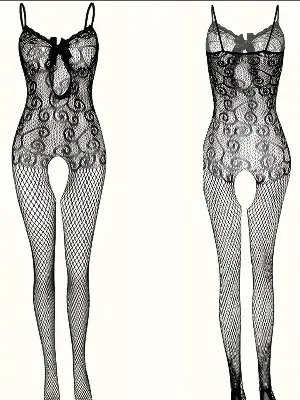 Picture of Plus Size Fishnet Teddy  Bodystocking  For Valentines Day
