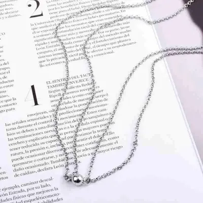 Picture of TikTok Same Style Magnet Attractive Couple Niche Design Sense Necklace ins No Fading Personality Couple
