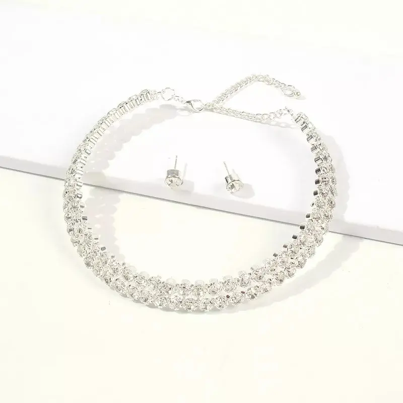 Picture of Elegents Stone Chokers Set With Earrings