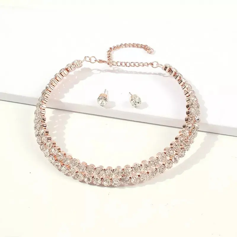 Picture of Elegents Stone Chokers Set With Earrings