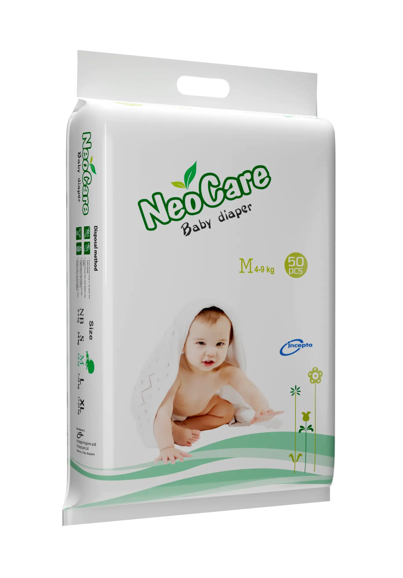 Picture of Neocare Baby Diaper M-50pcs (4-9 kg)