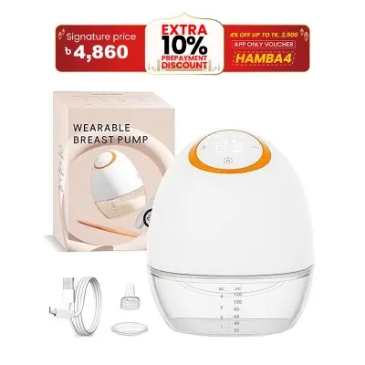 Picture of Wearable Wireless Hands-Free Electric Breast Pump | Ultra-Silent & Portable | Rechargeable Milk Collector