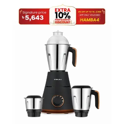 Picture of Mixer Grinder With Black Jar Bajaj Ninja Virtue 1200 Watts