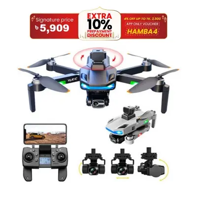 Picture of new f187 drone 4K dual camera wifi fpv obstacle avoidance optical mini quadcopter rc helicopter