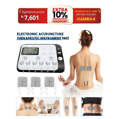 Picture of 6 Output Channel Disgistal Multi-Functional TENS Body Massager Electric Muscle Stimulator Relax Electroacupuncture Patch Massage