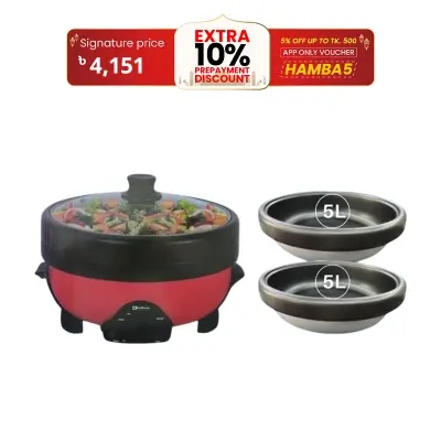 Picture of 5 Liter Double Pot Curry Cooker RedSwiss RSCC-5001