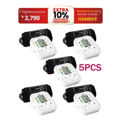 Picture of 5pcs Blood Pressure Monitor Upper Arm Automatic Tonometer Digital Blood Pressure Meter BP Medical Sphygmomanometer Pulse