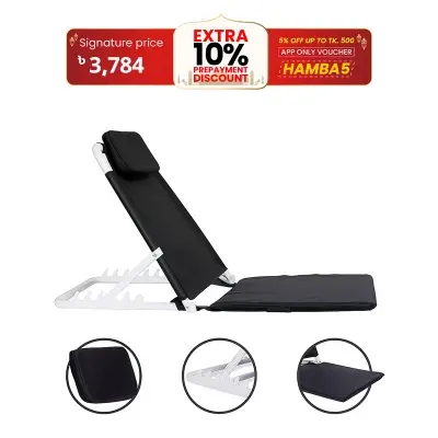 Picture of Adjustable Hospital Back Rest for Use on Bed, Back Support for Patient at Home, Multifunction, Large Size, 5 Changeable Recline Angles, Foldable & Portable (Pack of 1) FREE delivery