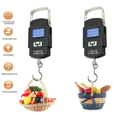 Picture of Portable Digital Hanging Weight Scale Black
