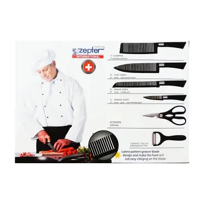 Picture of ZEPTER 6 PC Knife Set for Kitchen Knife Blade Knife Set for Kurbani Kitchen Cooking Knives Steak Knives