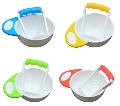 Picture of Baby Food Grinding Mash Bowl (Mesh BATI) – BPA Free Baby Food Masher for Fruits & Vegetables | Easy Homemade Baby Food Maker
