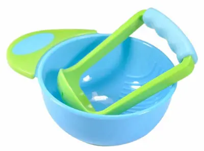 Picture of Baby Food Grinding Mash Bowl (Mesh BATI) – BPA Free Baby Food Masher for Fruits & Vegetables | Easy Homemade Baby Food Maker