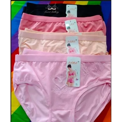 Picture of Buy 6 299, extra 6% Spend ₺ 999 to get free gifts ns save t Nylon Satin Silk Love Panty for Ladies Soft and smooth. Stylish design | 100% imported